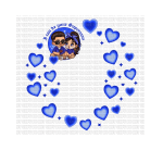 PM Chicano Couple Blue UVDTF Lid Decal