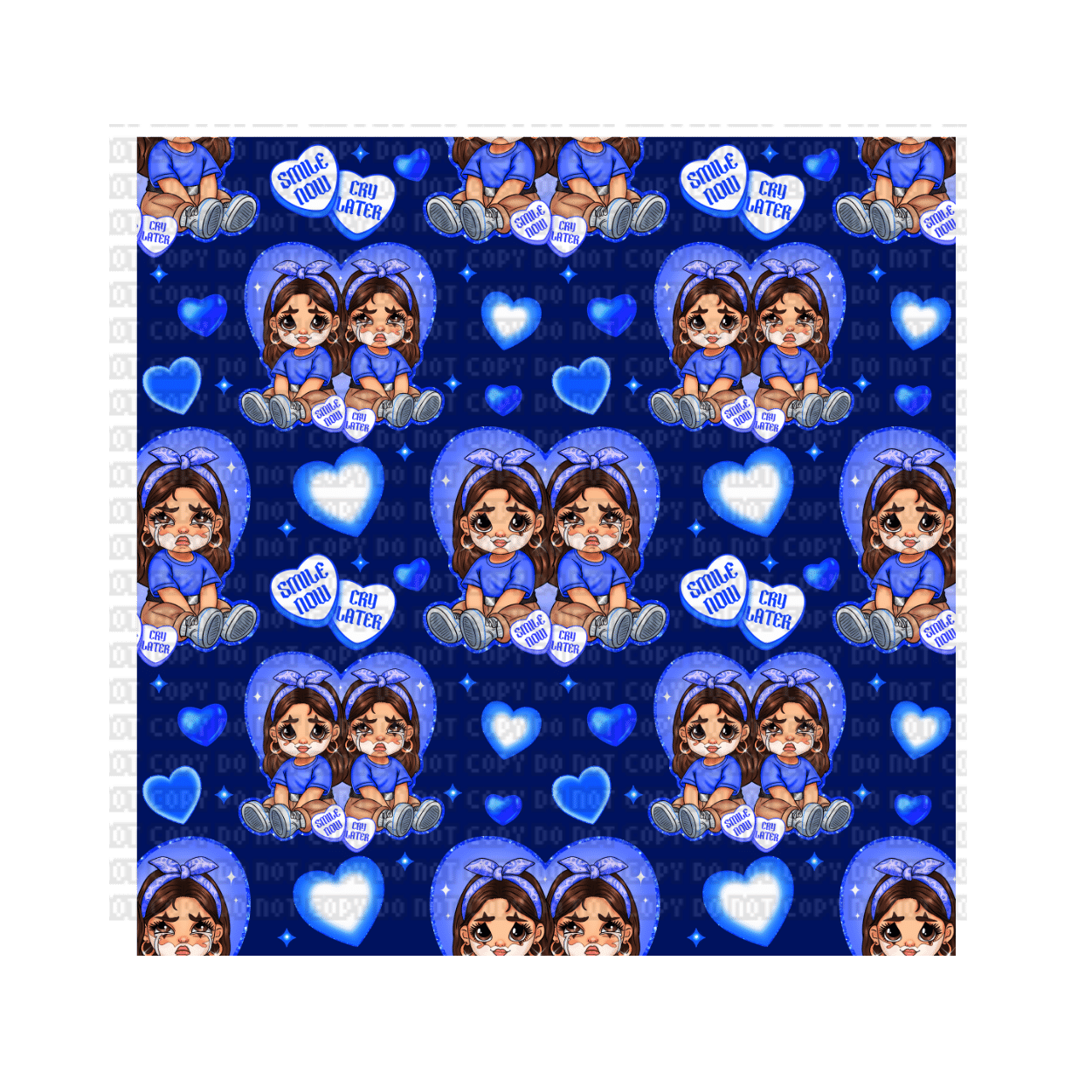 $15 LIBBEY CUP WITH UVDTF WRAP - 2024-01-16T163304.858 PM Smile Now Cry Later blue Tumbler Sublimation Wrap - Image 1