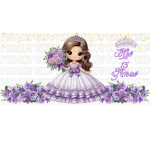 Mis Xv Anos (purple) Libbey Wrap