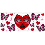 Sad Diablita Libbey Wrap Vinyl 16oz