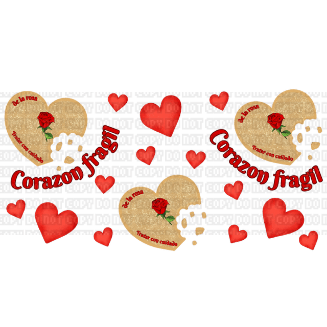 $15 LIBBEY CUP WITH UVDTF WRAP (75) Corazon Libbey Wrap - Image 1