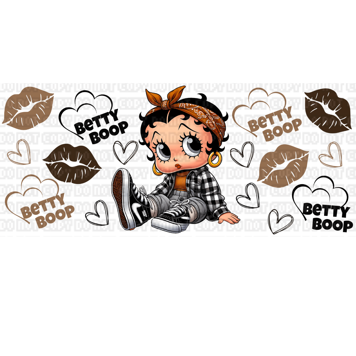 $15 LIBBEY CUP WITH UVDTF WRAP (92) B- Chola 03 Libbey Wrap - Image 1