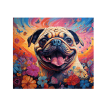Dog 5 Pug Tumbler Wrap