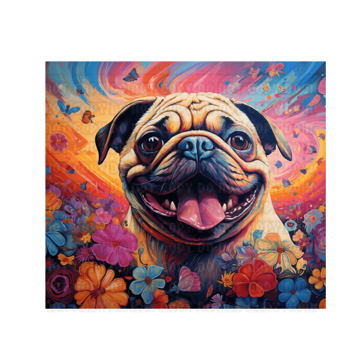 Untitled design - 2024-02-07T170019.807 Dog 5 Pug Tumbler Wrap - Image 1
