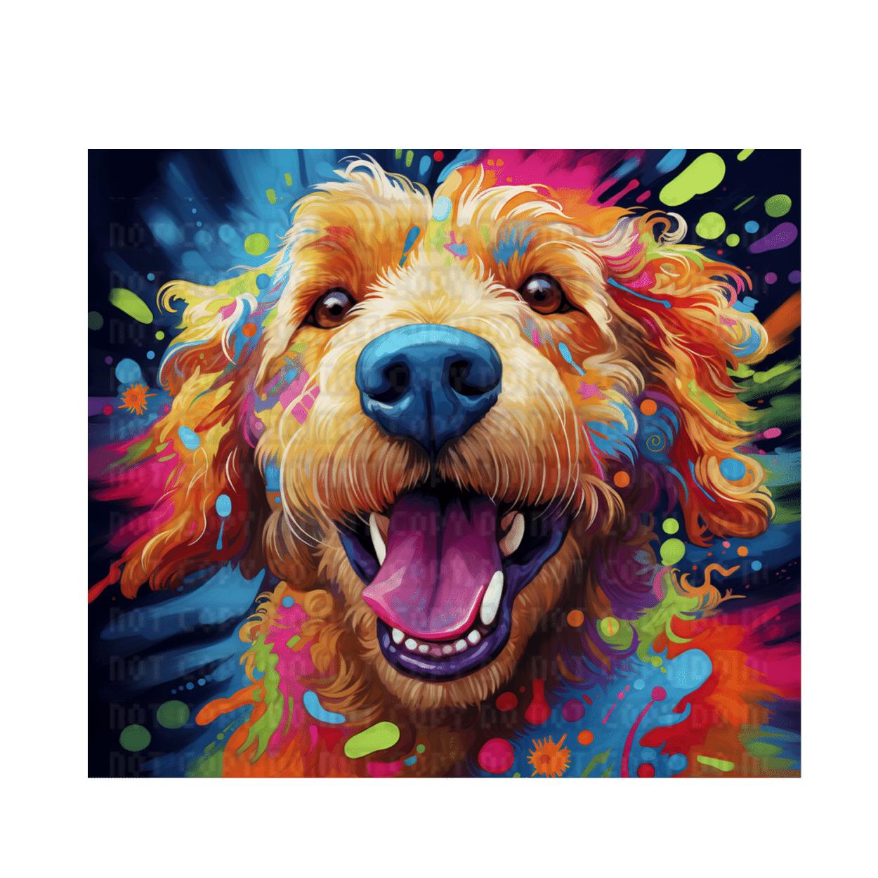 Untitled design - 2024-02-07T170200.922 Dog 10 Golden Doodle Tumbler Wrap - Image 1