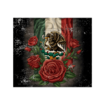 Mex Flag and Roses Tumbler Wrap