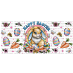 Easter Bunny Blue Sublimation Libbey Wrap 16oz