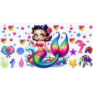 colorful betty mermaid