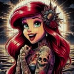 Tattoed Mermaid Tumbler Wrap