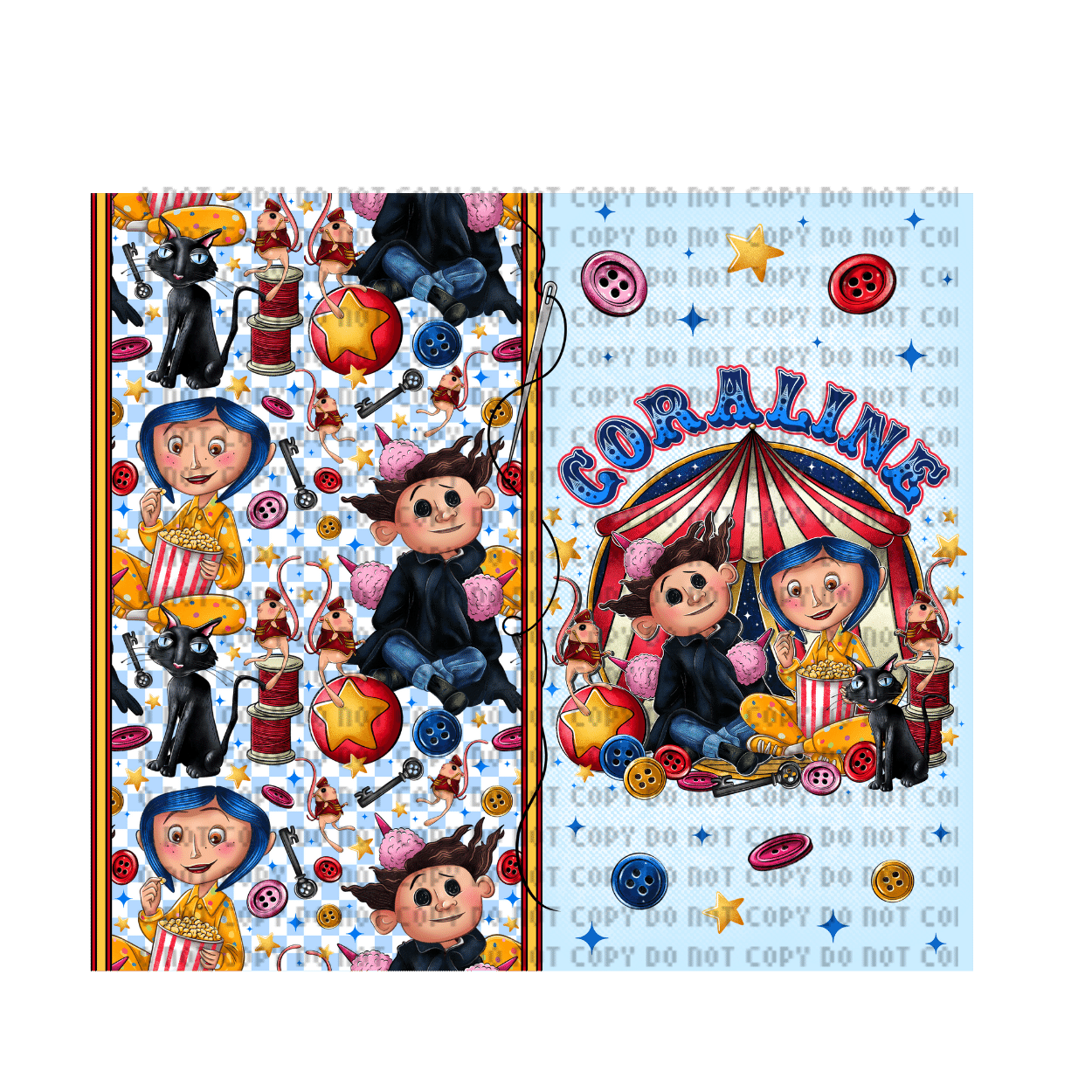 Untitled design - 2024-03-06T125933.704 C Circus Tumbler Wrap - Image 1