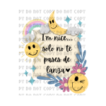 no Te Pases Heat Transfer Print