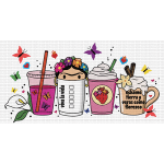 Frida Coffee Cups 01 UVDTF Libbey Wrap 16oz