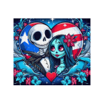 Skeletons In Love Puerto Rico Tumbler Wrap