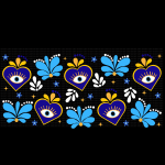 Talavera Blue Evil Eye Libbey Wrap