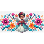 Frida Flowers 1 Libbey Wrap