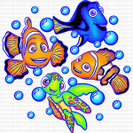 Neon Fish UVDTF Decal