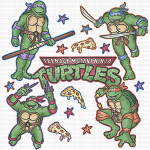 Retro TMNT DTF