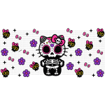 Dia De Los Muertos Gata Libbey Wrap