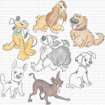 Watercolor Dogs UVDTF Decal