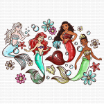 Watercolor Mermaids UVDTF Decal