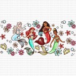 Watercolor Mermaids Libbey Wrap