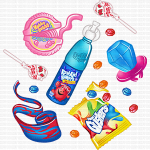 Retro Snacks UVDTF Decal