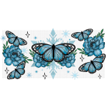 Winter Butterfly Libbey Wrap UVDTF