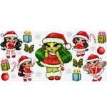 X-Mas Cuties  Libbey Wrap UVDTF