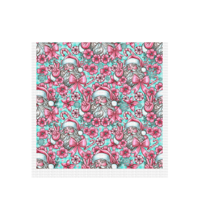 Untitled design - 2024-10-01T111016.529 Pink Santa 2 Tumbler Wrap - Image 1