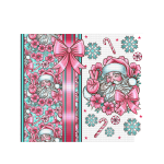 Pink Santa 1 Tumbler Wrap
