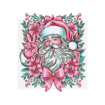 Pink Santa DTF