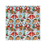 Elf Milk and Cookies Blue Tumbler Wrap