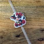 Red Moo 3D-Printed Straw Topper
