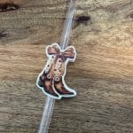 Floral Boots Straw Topper