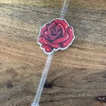 Red Rose 3D Printed Straw Topper