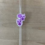Smile Now Purple 3D Printed Straw Topper