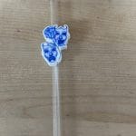 Smile Now Blue 3D Printed Straw Topper