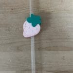 Pink Fresita  3D Printed Straw Topper