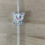 Pig 3D Printed Straw Topper