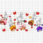 Strawberry Friends trinkets libbey wrap