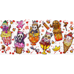 Horror 2 Ice Cream Libbey Wrap