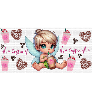 fairy sipping coffee