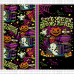 Spooky Movies Tumbler Wrap