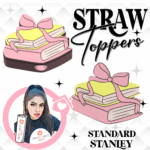 Books Bow 3D Printed Straw Topper