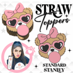 Bubble Gum Bear 3D Printed Straw Topper