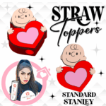 CB Hearts 3D Printed Straw Topper