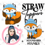 Fox 3D Printed Straw Topper