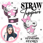 Girl S Dog 3D Printed Straw Topper