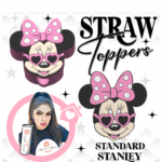 M Heart Glasses 3D Printed Straw Topper