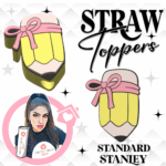 Pencil 3D Printed Straw Topper